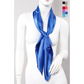 Plain Square Silky Scarf - 12 Colours - 10 per pack - $1.50 ea